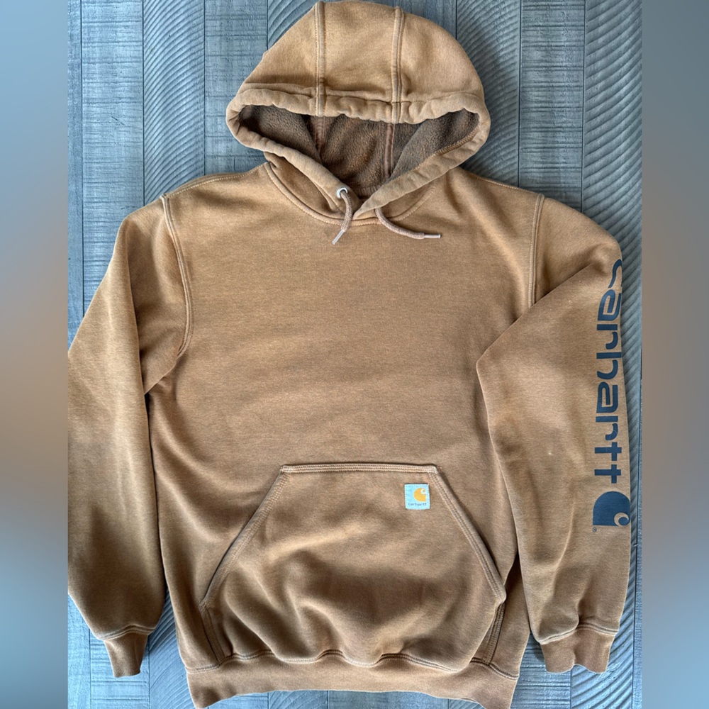 Carhartt Original Fit Midweight Logo Hoodie Sweatshirt Men's Size Small